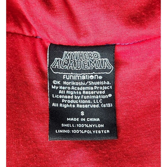 My Hero Academia UA High Full Zip Hooded Jacket Sz Small Funimation Windbreaker - Picture 15 of 16